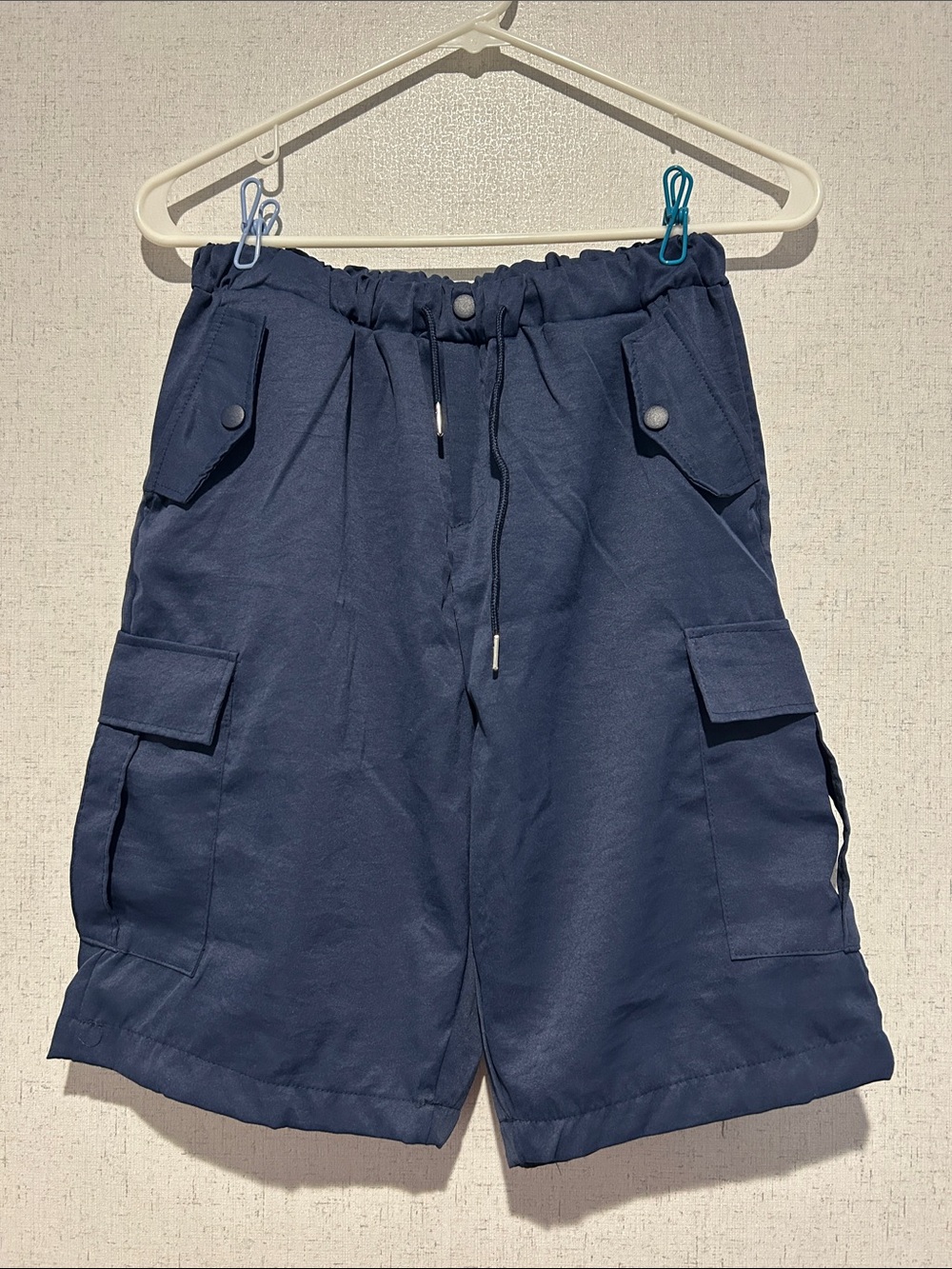 Women's Cargo Bermuda Shorts in Navy Blue